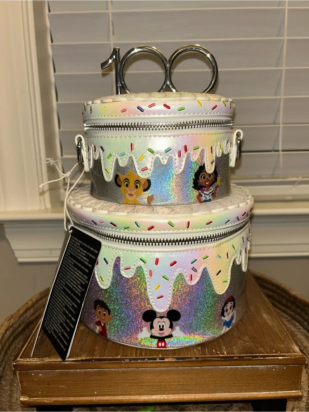 Disney 100 Loungefly Holographic Cake Crossbody